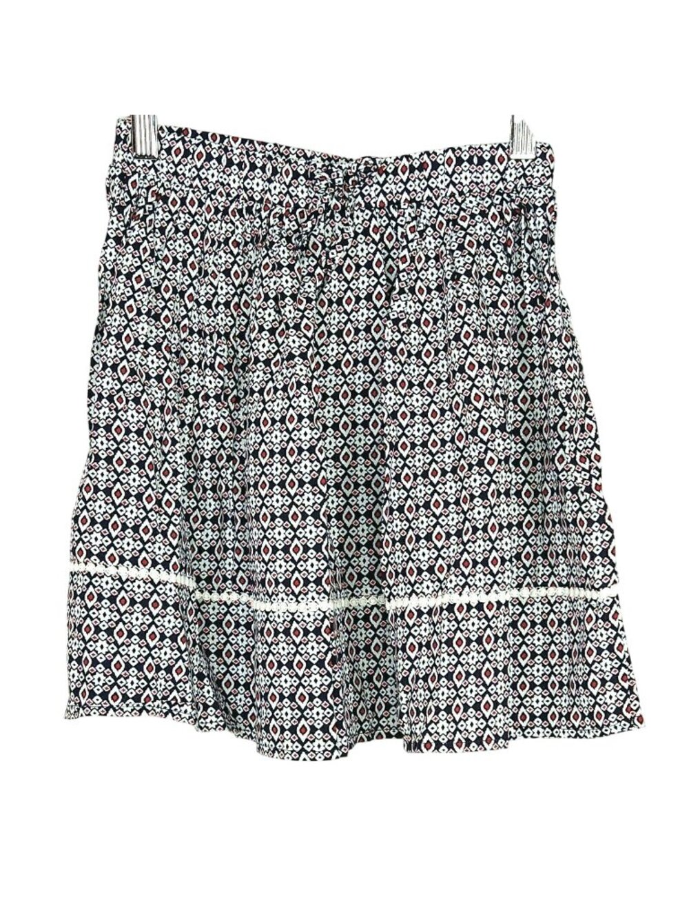 Kidpik Skater Skirt Girl Size M 10 Blue Red Drawstring Pull-on Elastic Waist NEW